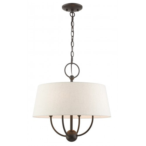 4 Light English Bronze Pendant Chandelier Chandelier Livex