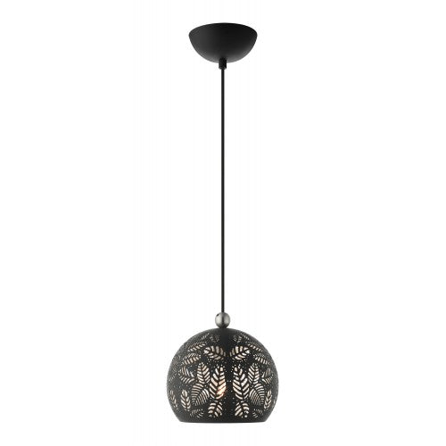 1 Light Black Pendant Pendant Livex