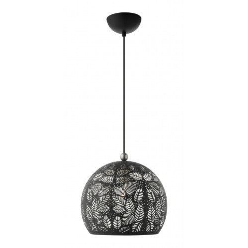 1 Light Black Pendant Pendant Livex