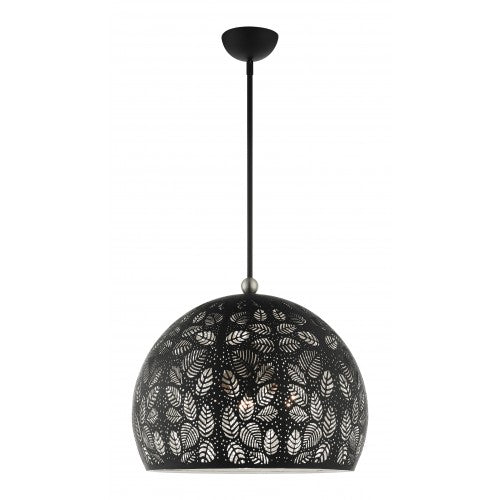 3 Light Black Pendant Pendant Livex