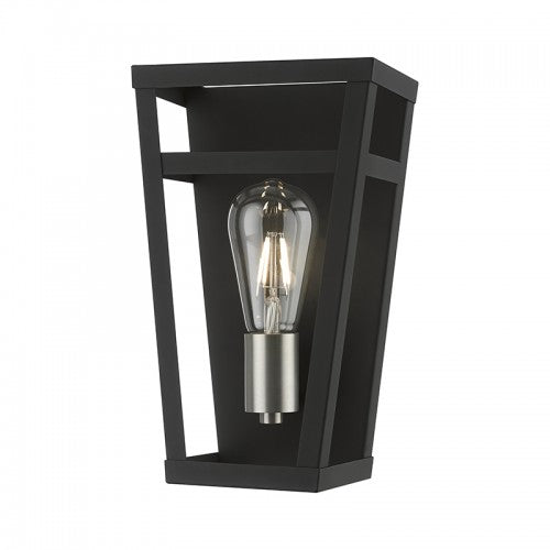 1 Light Black with Brushed Nickel Accents ADA Sconce Wall Sconce Livex