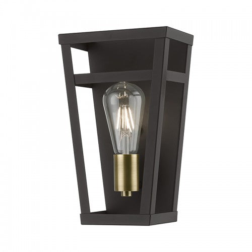 1 Light Bronze with Antique Brass Accents ADA Sconce Wall Sconce Livex