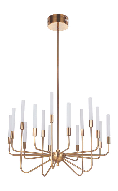 Valdi 15 Light LED Chandelier in Satin Brass Chandelier Craftmade