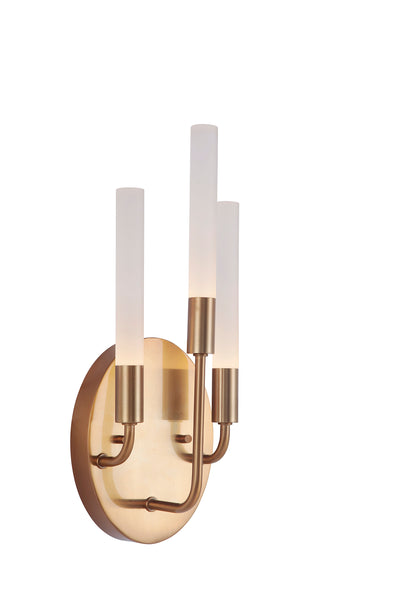 Valdi 3 Light LED Wall Sconce in Satin Brass Wall Sconce Craftmade