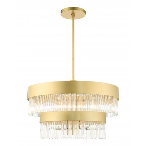 6 Light Soft Gold Chandelier Chandelier Livex