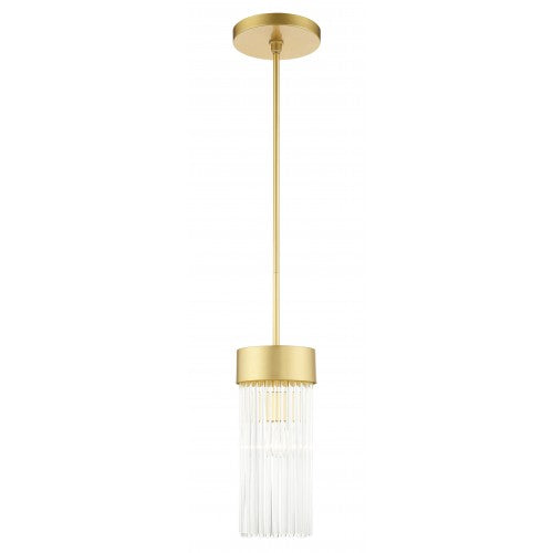 1 Light Soft Gold Chandelier Pendant Livex