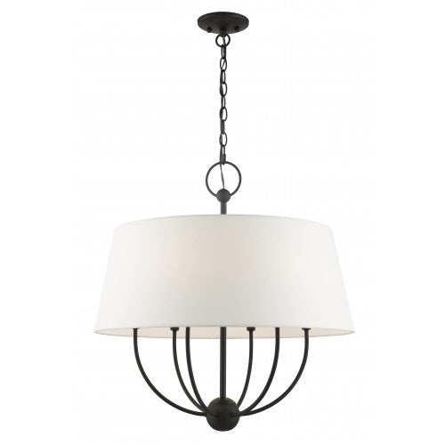 6 Light Black Pendant Chandelier Chandelier Livex