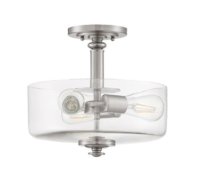 Dardyn 3 Light Convertible Semi Flush in Brushed Polished Nickel (Clear Glass) Semi Flush Craftmade