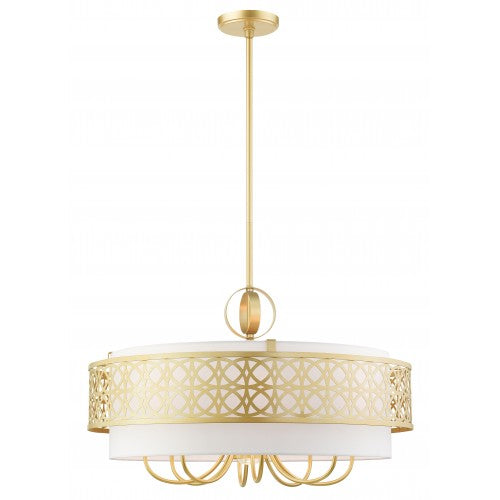 9 Light Soft Gold Pendant Chandelier Chandelier Livex