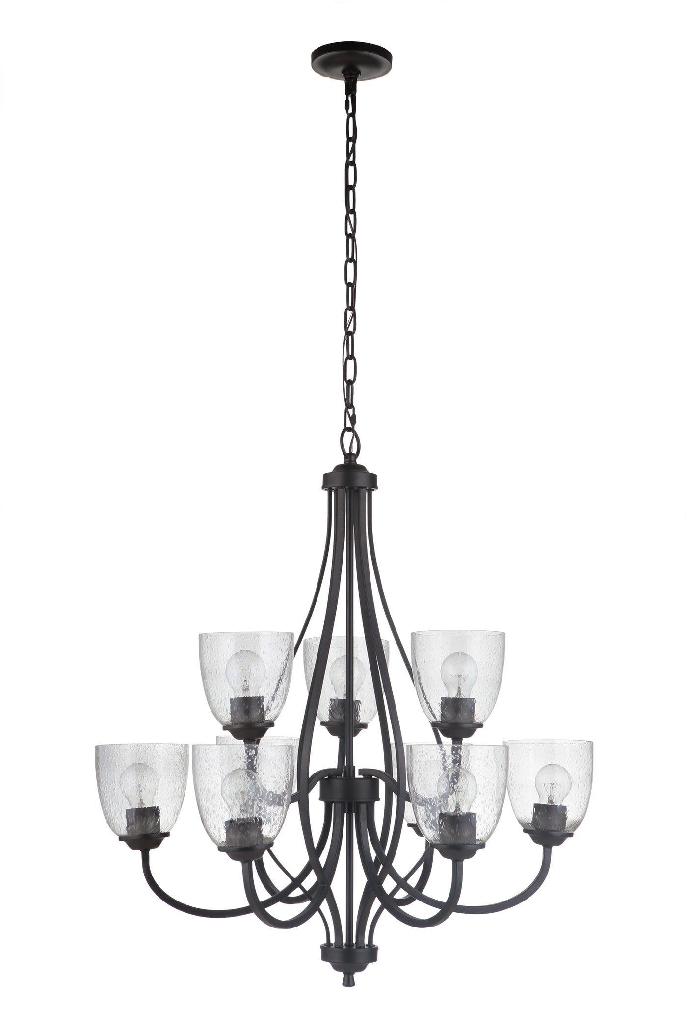 Serene 9 Light Chandelier in Espresso Chandelier Craftmade