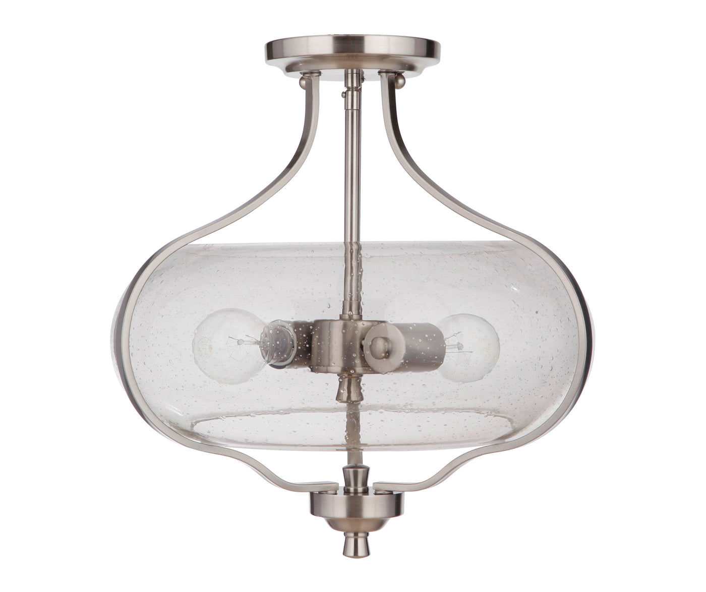 Serene 2 Light Semi Flush in Brushed Polished Nickel Semi Flush Craftmade