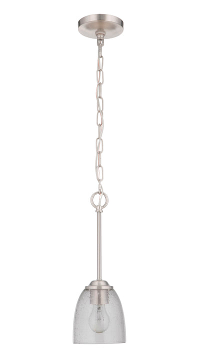 Serene 1 Light Mini Pendant in Brushed Polished Nickel Pendant Craftmade