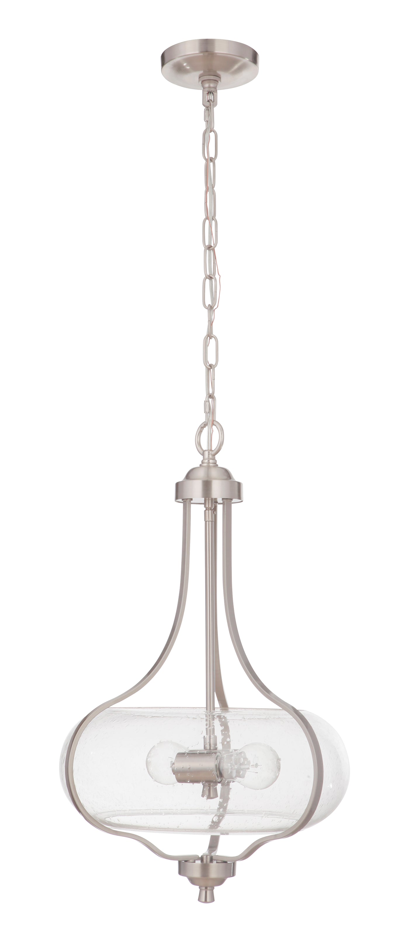 Serene 2 Light Pendant in Brushed Polished Nickel Pendant Craftmade