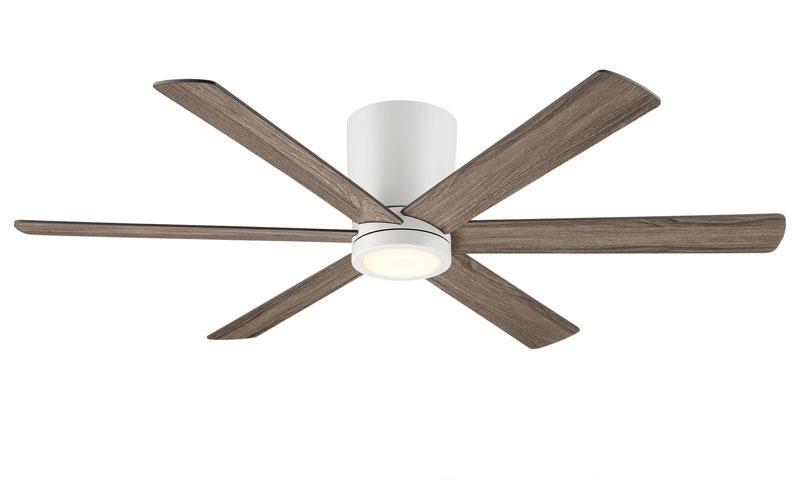 Coldwater 52 Inch Indoor/Outdoor Smart Flush Mount Ceiling Fan Ceiling Fan Wind River