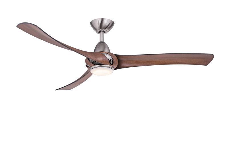 Droid LED Nickel Walnut Ceiling Fan Ceiling Fan Wind River