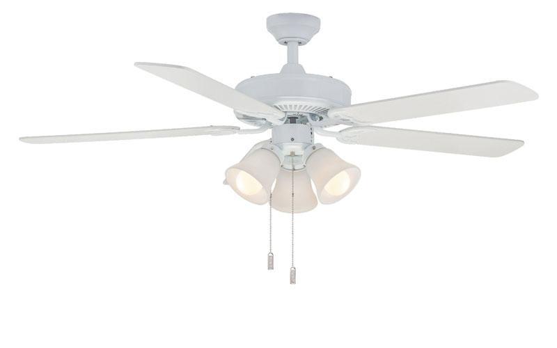 Dalton White 52" 3-Light Uni Pack Ceiling Fan Wind River