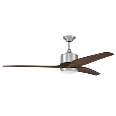 60" Mobi  in Chrome w/ Walnut Blades Ceiling Fan CRAFTMADE