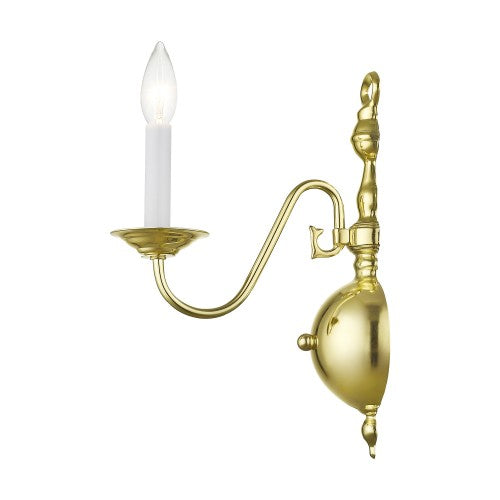 1 Light Polished Brass Wall Sconce Wall Sconce Livex