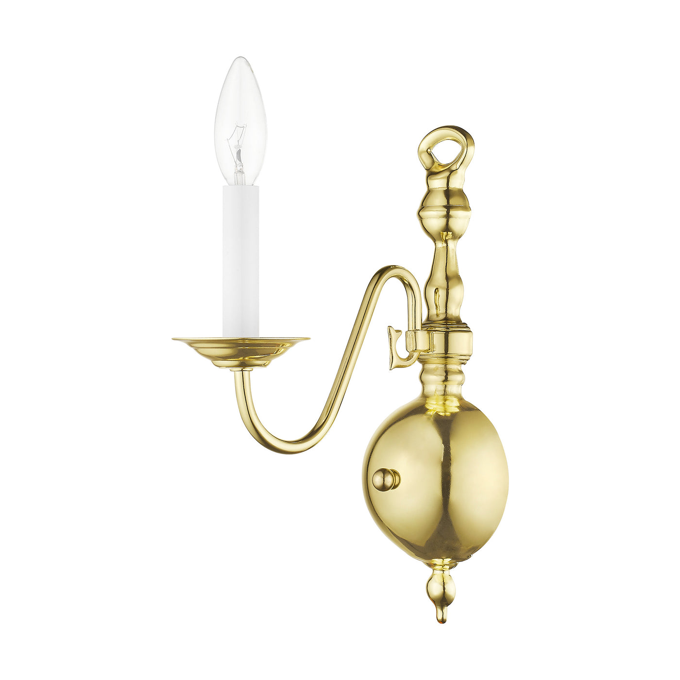 1 Light Polished Brass Wall Sconce Wall Sconce Livex