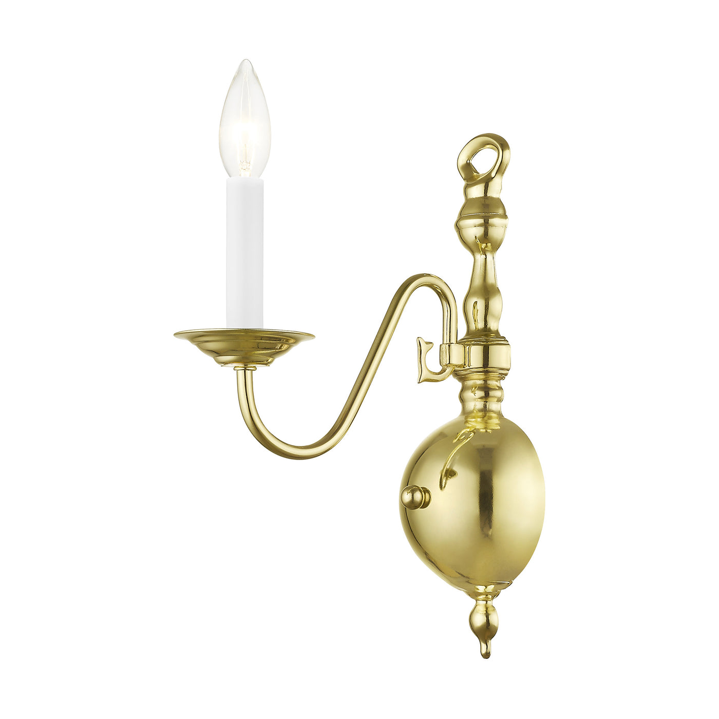 1 Light Polished Brass Wall Sconce Wall Sconce Livex