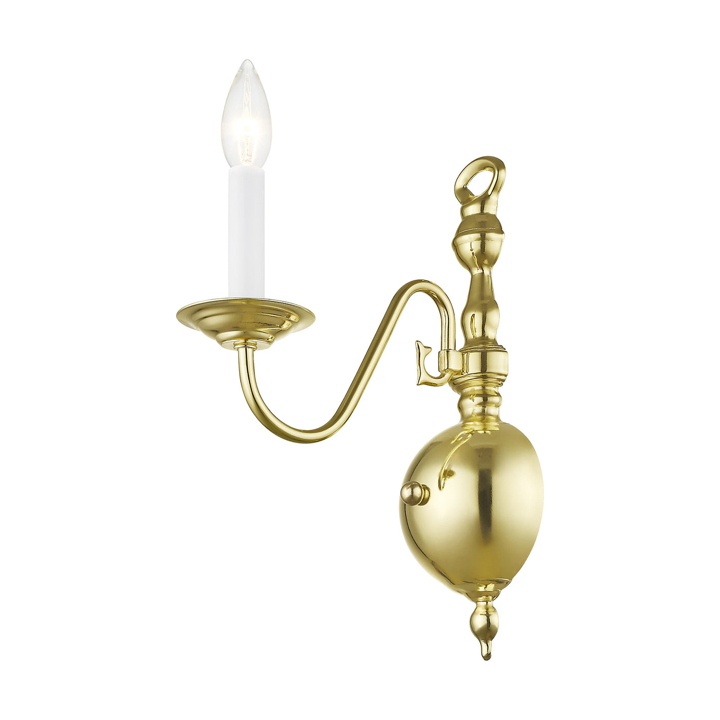 1 Light Polished Brass Wall Sconce Wall Sconce Livex