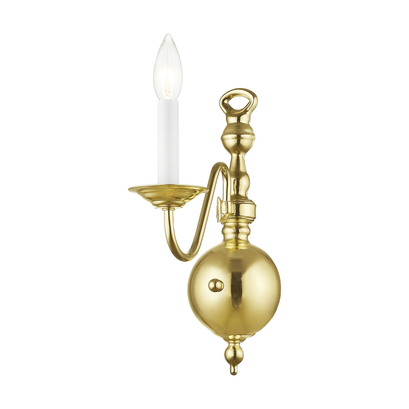 1 Light Polished Brass Wall Sconce Wall Sconce Livex