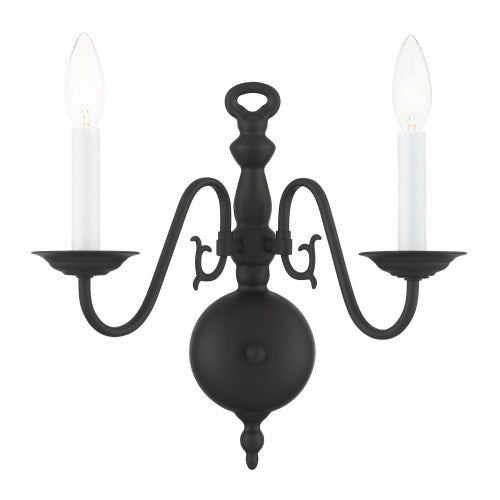 2 Light Black Wall Sconce Wall Sconce Livex