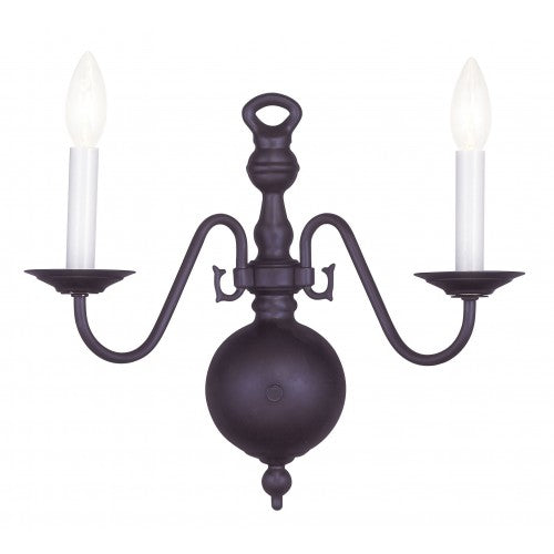 2 Light Bronze Wall Sconce Wall Sconce Livex