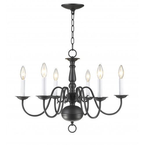 6 Light Bronze Chandelier Chandelier Livex