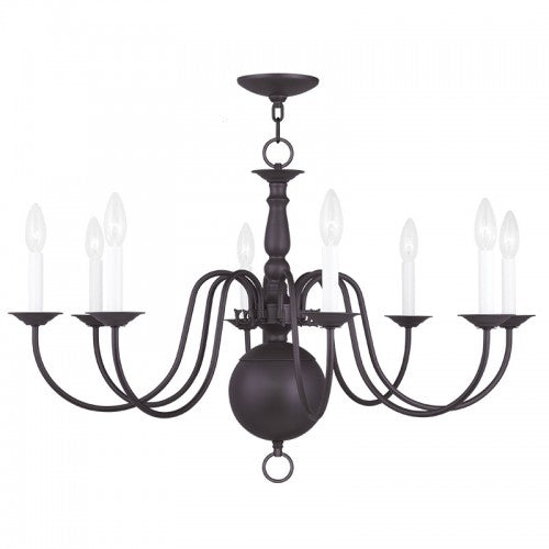 8 Light Bronze Chandelier Chandelier Livex