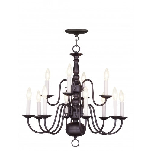 12 Light Bronze Chandelier Chandelier Livex