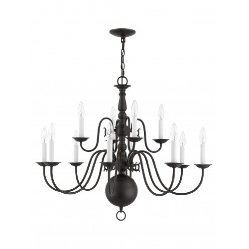 12 Light Bronze Chandelier Chandelier Livex