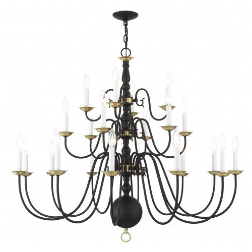 22 Light Black Chandelier Chandelier Livex