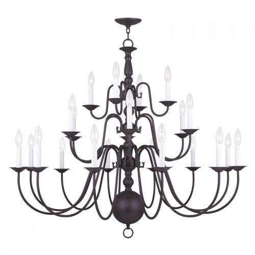 22 Light Bronze Chandelier Chandelier Livex