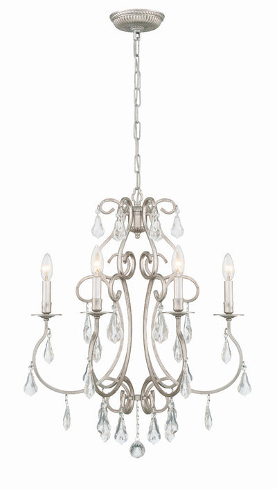 Ashton 6 Light Hand Cut Crystal Olde Silver Chandelier Chandelier Crystorama