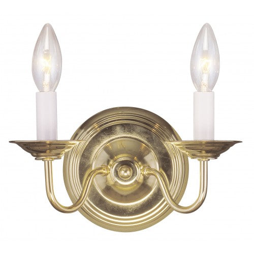 2 Light Polished Brass Wall Sconce Wall Sconce Livex