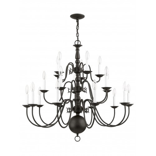 20 Light Bronze Chandelier Chandelier Livex