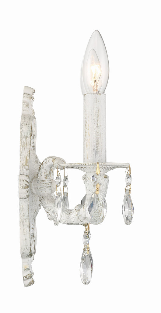 Paris Market 2 Light Clear Crystal Antique White Sconce Wall Sconce Crystorama