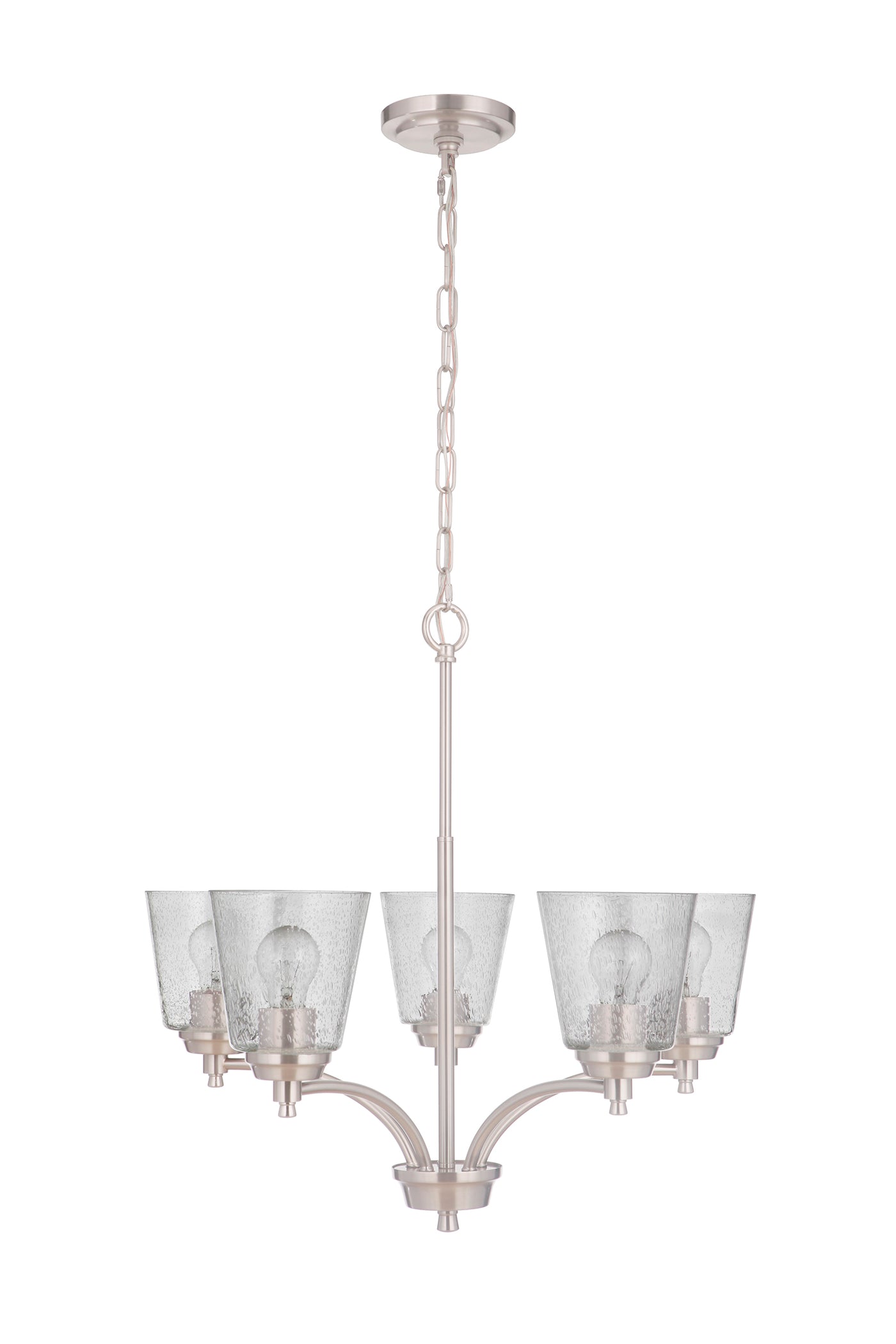 Tyler 5 Light Chandelier in Brushed Polished Nickel Chandelier Craftmade