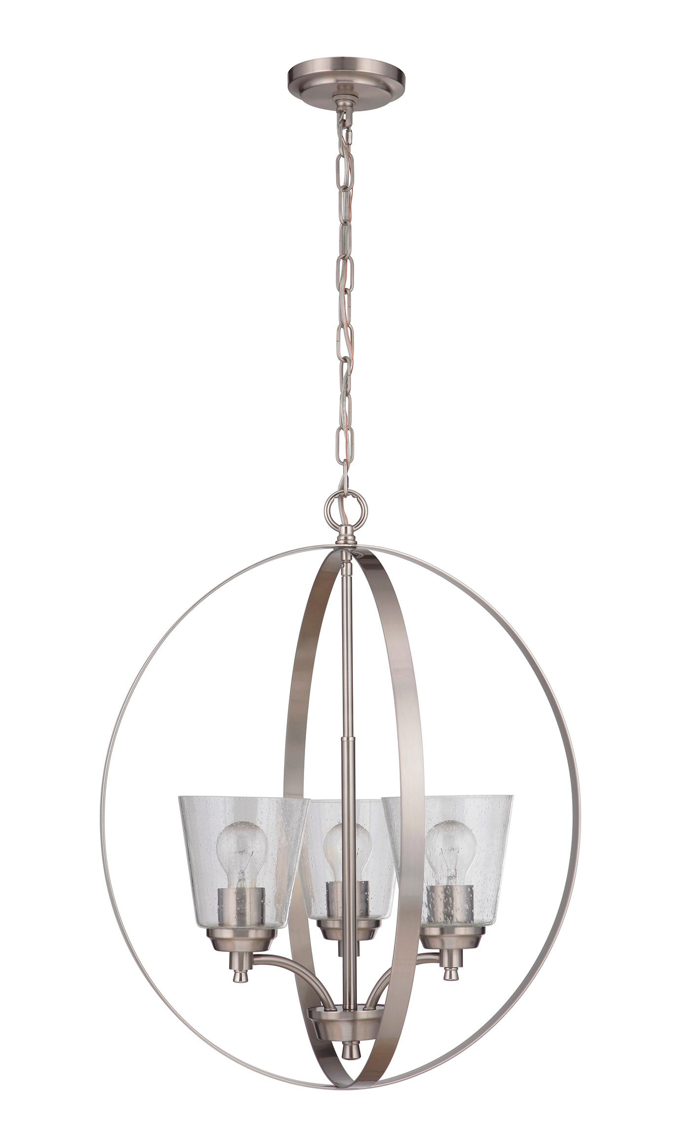 Tyler 3 Light Foyer in Brushed Polished Nickel Pendant Craftmade