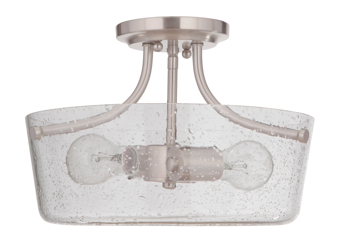 Tyler 2 Light Semi Flush in Brushed Polished Nickel Semi Flush Craftmade