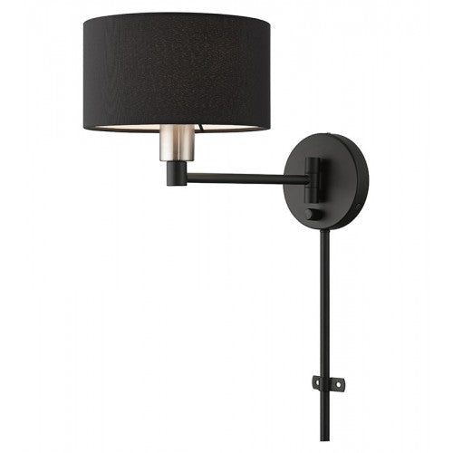 1 Light Black Swing Arm Wall Lamp Wall Sconce Livex