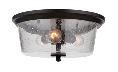 Tyler 3 Light Flushmount in Flat Black Flush Mount Craftmade