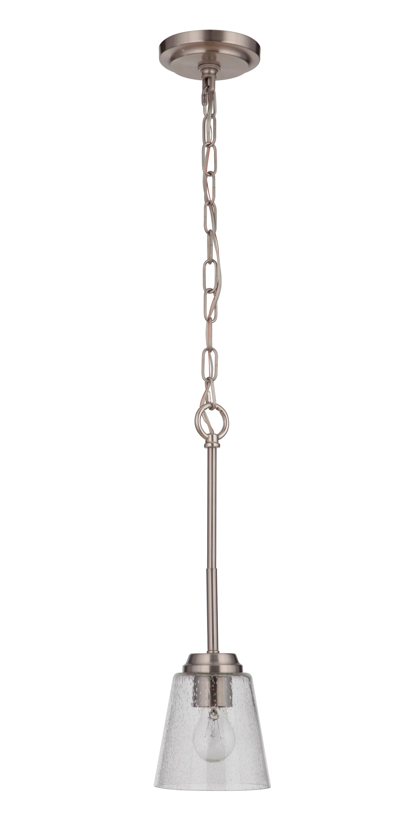 Tyler 1 Light Mini Pendant in Brushed Polished Nickel Pendant Craftmade