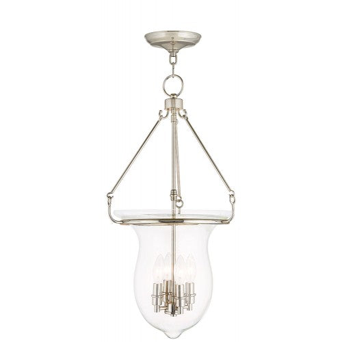 4 Light Polished Nickel Pendant Pendant Livex