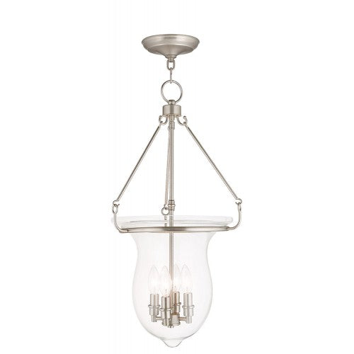 4 Light Brushed Nickel Pendant Pendant Livex