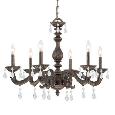 Paris Market 6 Light Spectra Crystal Venetian Bronze Chandelier Chandelier Crystorama