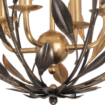 Broche 4 Light English Bronze + Antique Gold Sphere Mini Chandelier Chandelier Crystorama