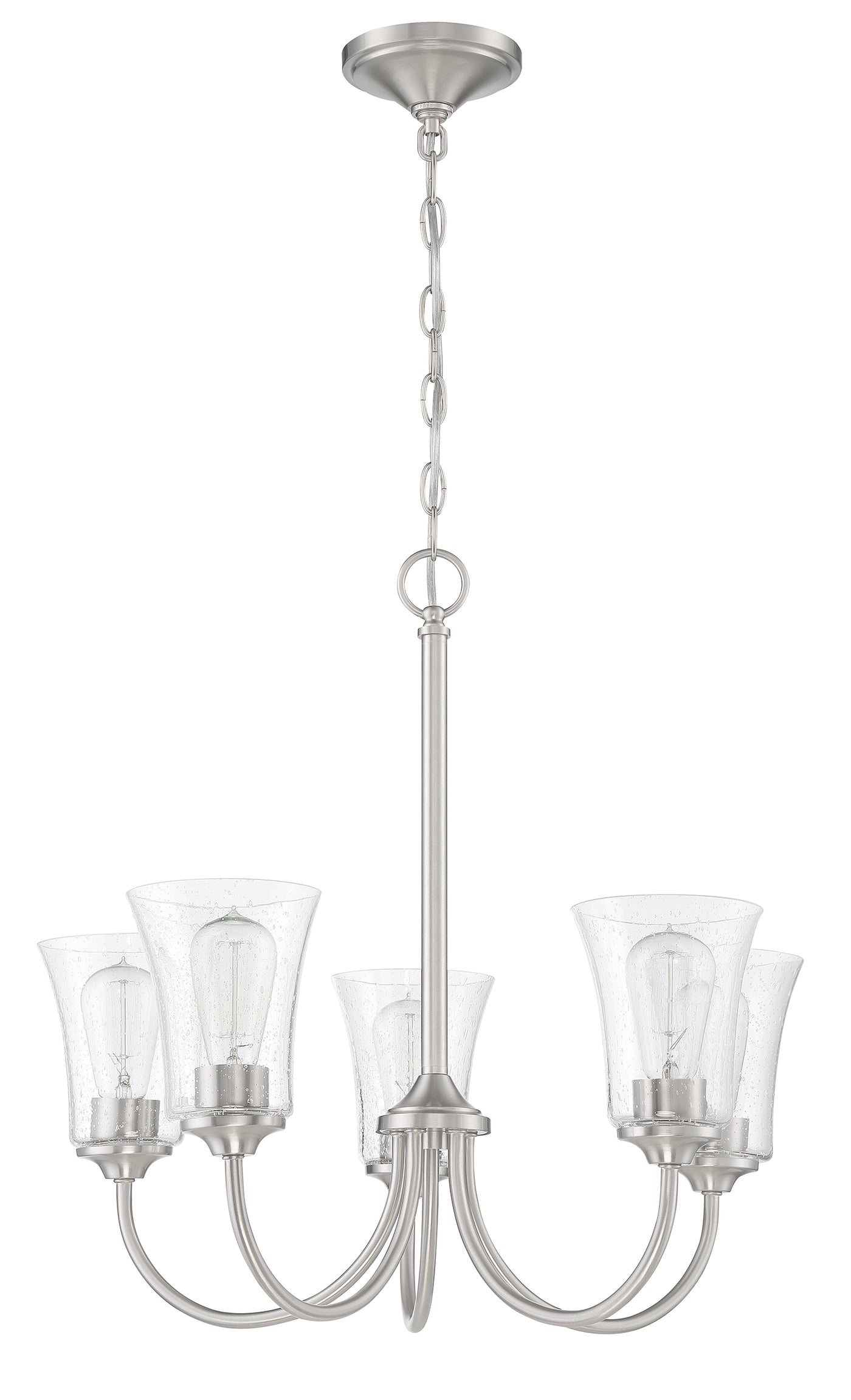 Gwyneth 5 Light Chandelier in Brushed Polished Nickel Chandelier Craftmade