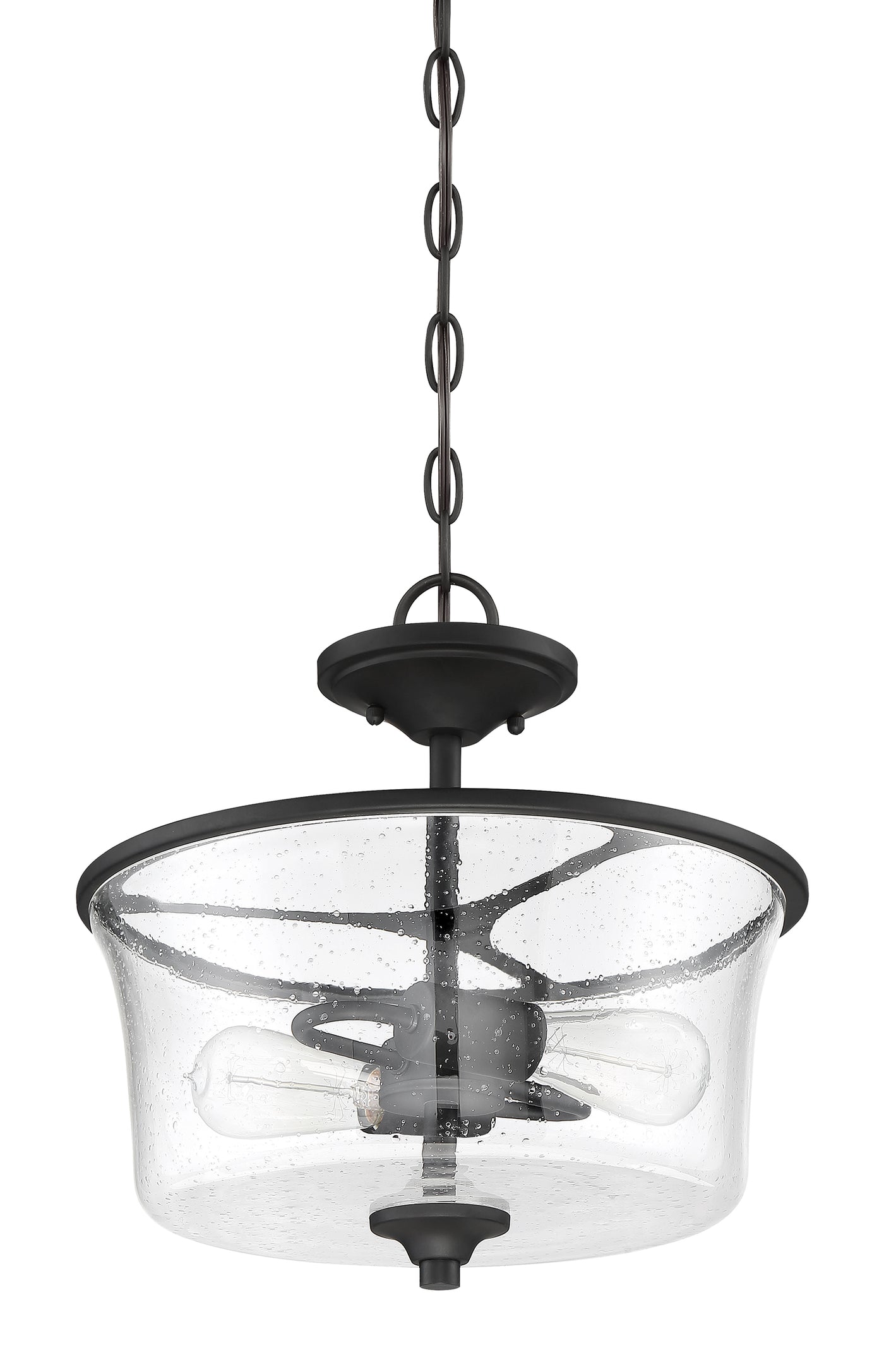 Gwyneth 2 Light Convertible Semi Flush in Flat Black Semi Flush Craftmade